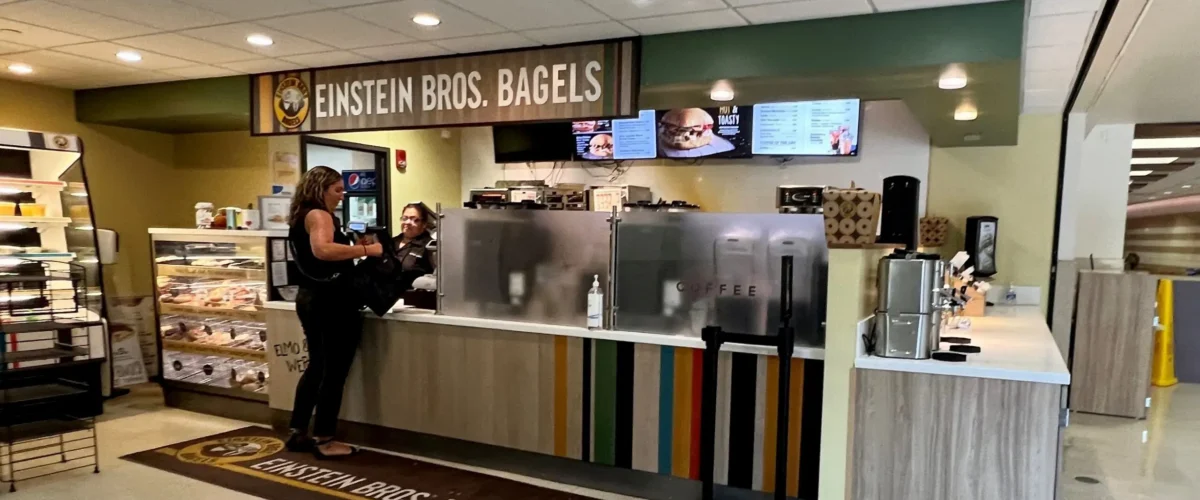 Overview shot of Einstein Bros Bagels